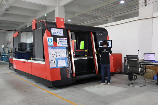 machine in Custom Signage Factory