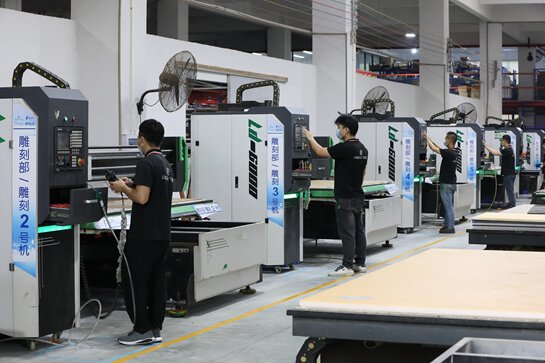 machine in Custom Signage Factory