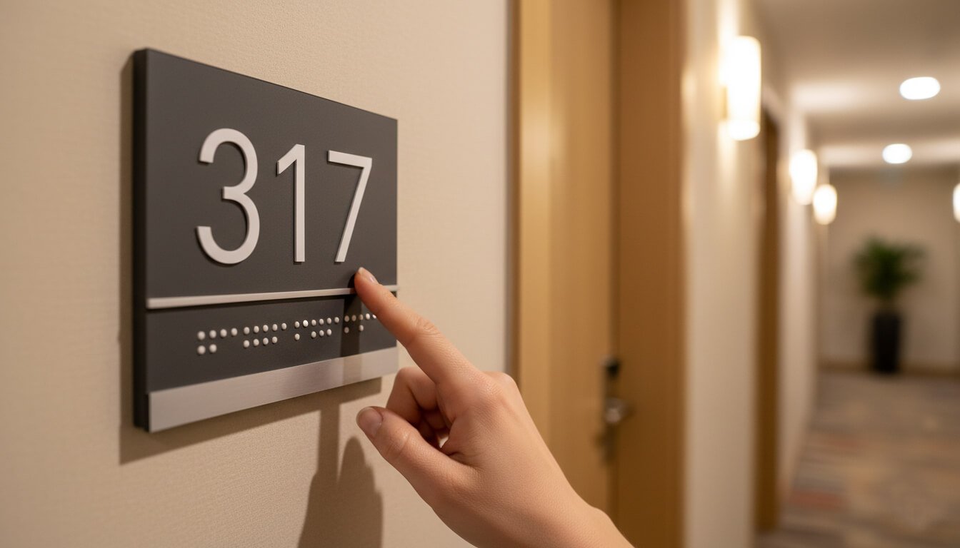 ADA Compliance for Hotel Room Number Signs
