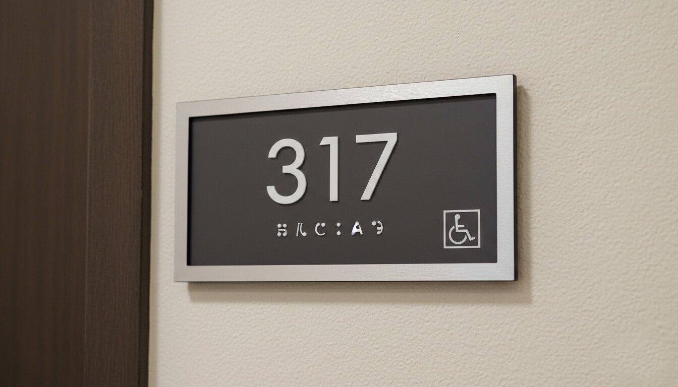 ADA Compliance for Hotel Room Number Signs