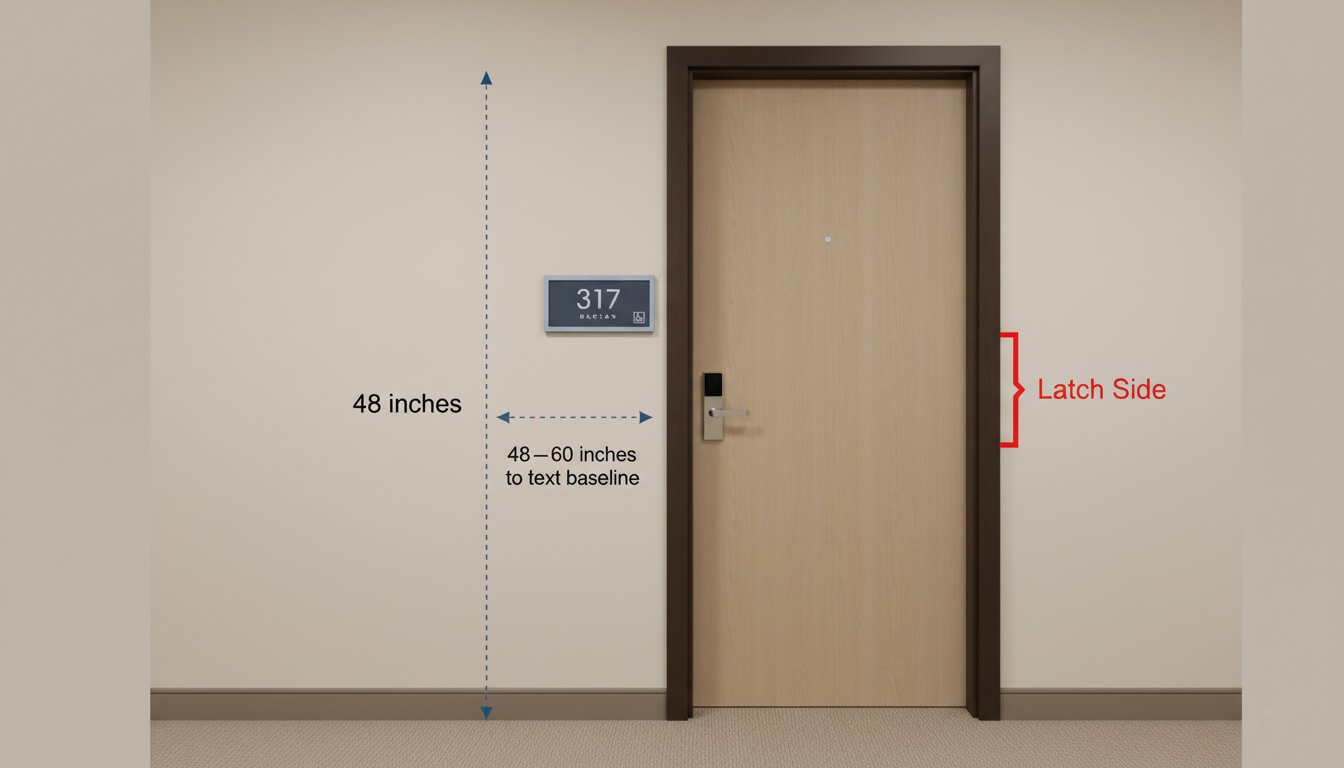 ADA Compliance for Hotel Room Number Signs