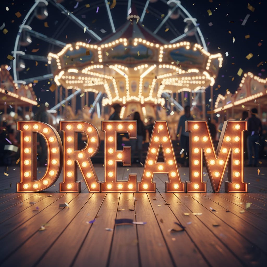 Dimensional 3D Marquee Letters